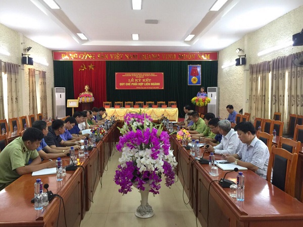 Viện kiểm sát nhân dân huyện Mường Ảng ký kết các  Quy chế phối hợp với các cơ quan liên ngành