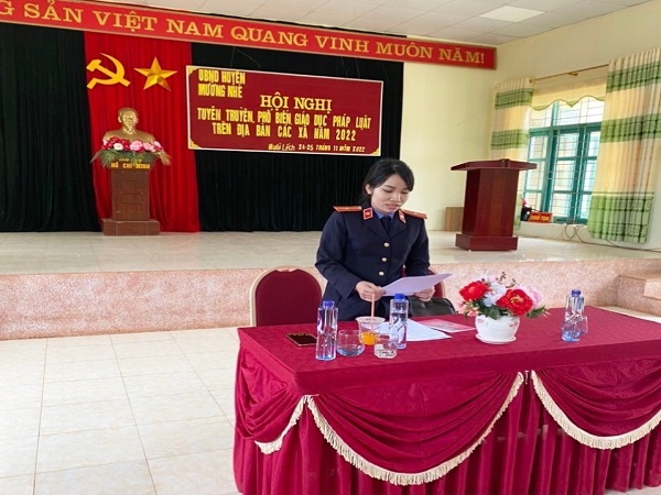 VKSND huyện Mường Nhé phối hợp tuyên truyền, phổ biến giáo dục pháp luật