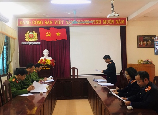 Trực tiếp kiểm sát việc tiếp nhận, giải quyết tin báo, tố giác tội phạm và kiến nghị khởi tố tại Cơ quan CSĐT Công an huyện Điện Biên Đông
