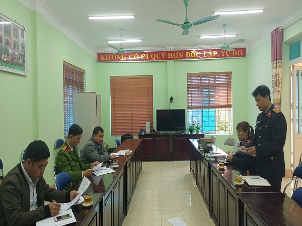 VKND thị xã Mường Lay kiểm sát trực tiếp về công tác thi hành án hình sự tại xã, phường trên địa bàn thị xã