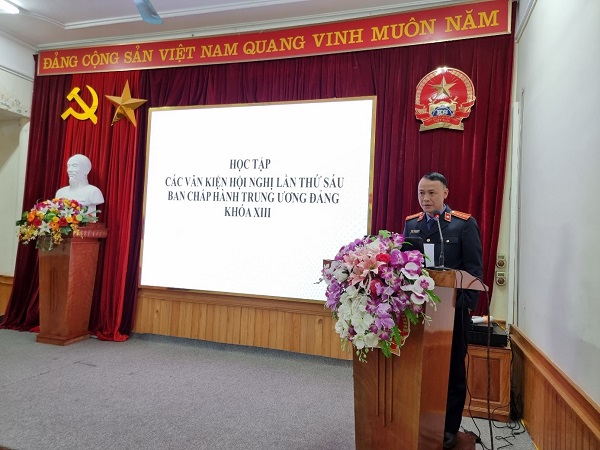 Đảng bộ VKSND tỉnh Điện Biên tổ chức Hội nghị học tập, triển khai Nghị quyết TW 6, khóa XIII
