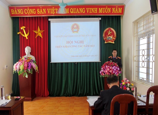 Viện KSND huyện Tuần Giáo tổ chức Hội nghị triển khai công tác năm 2023
